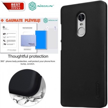 Juodas Frosted shield serijos dėklas + plėvelė Nillkin (REDMI NOTE 4X)